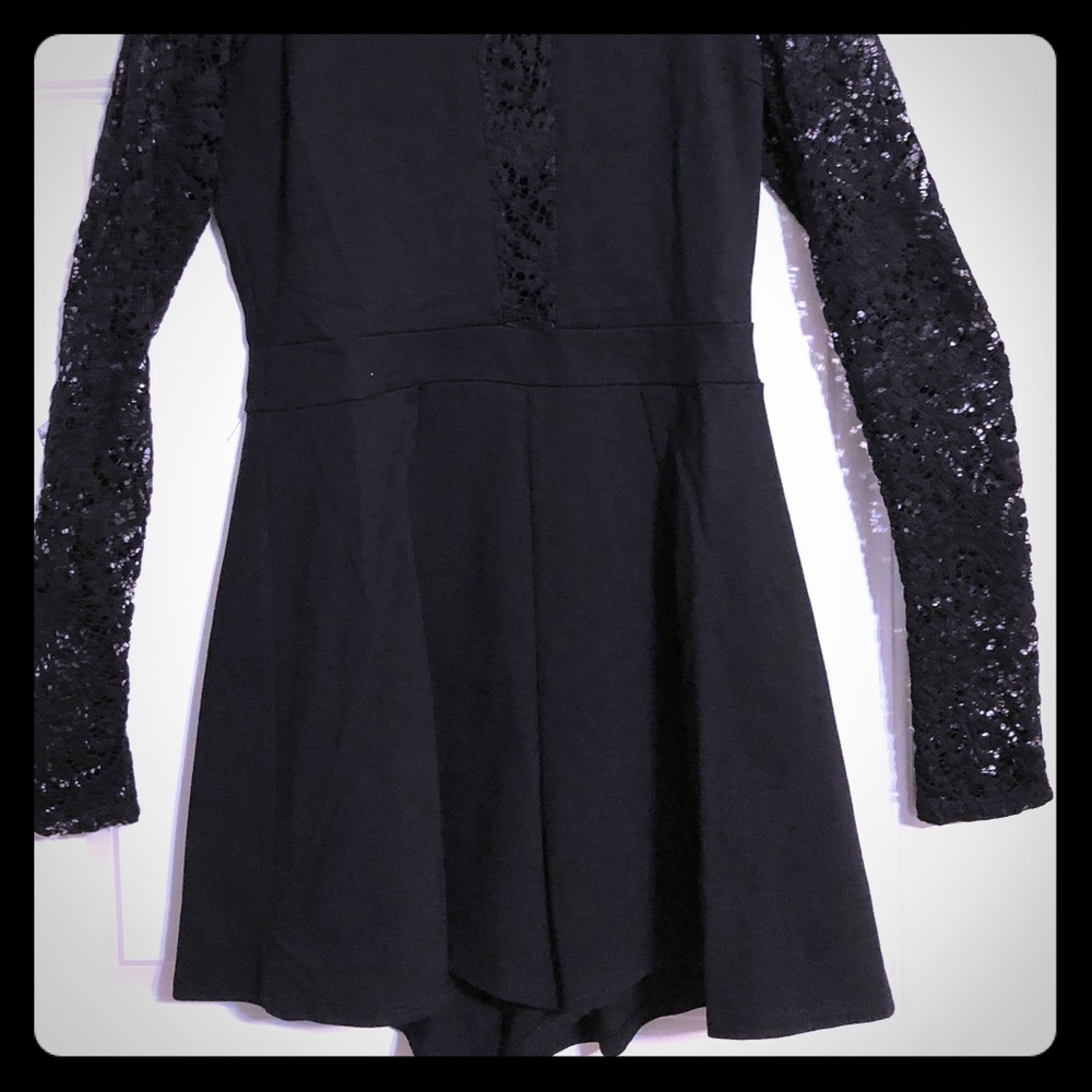 Cute Lace Long Sleeve Romper